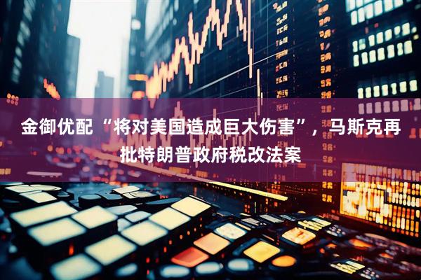 金御优配 “将对美国造成巨大伤害”，马斯克再批特朗普政府税改法案