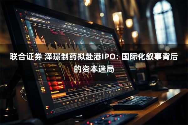 联合证券 泽璟制药拟赴港IPO: 国际化叙事背后的资本迷局